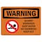 Signmission Safety Sign, OSHA WARNING, 7" Height, Quarry Workings Deep Water No, Landscape OS-WS-D-710-L-12354 - alternate 1
